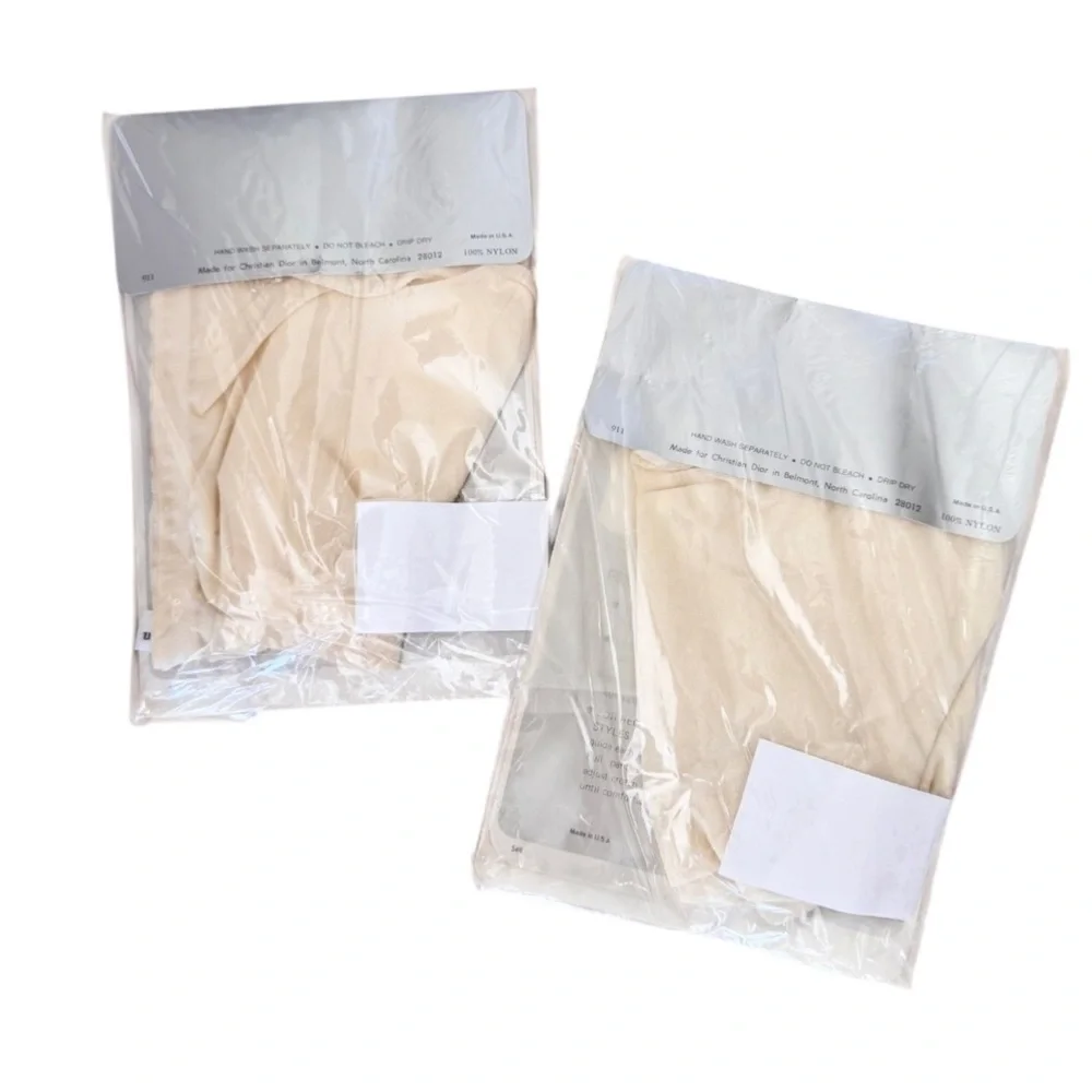 Christian Dior Vintage Pantyhose Select Irregulars Sheer Size 2 Set of 2